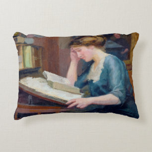 Reading 2 decorative pillow