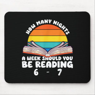 Reading 67 Meme Englieacher Funny 67 Book Lover Hu Mouse Pad
