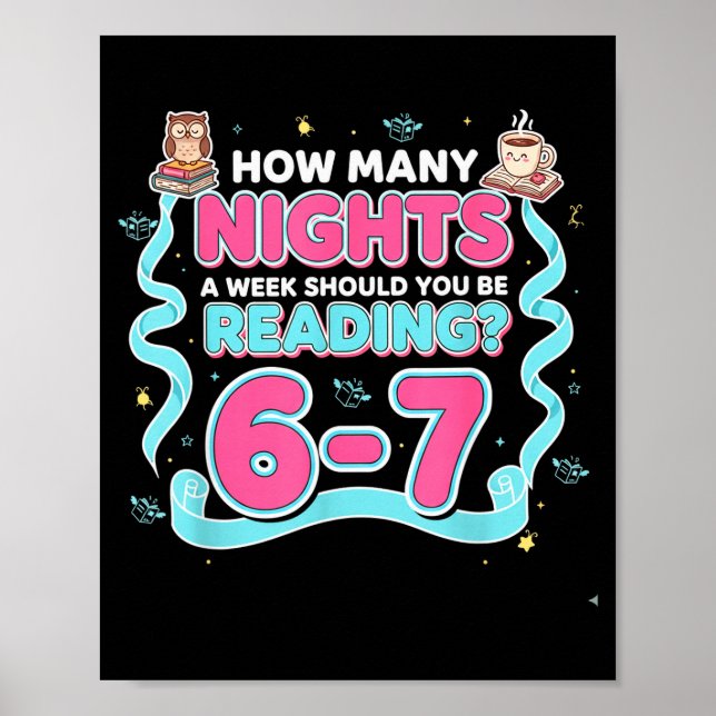 Reading 67 Meme Englieacher Funny 67 Book Lover Hu Poster (Front)