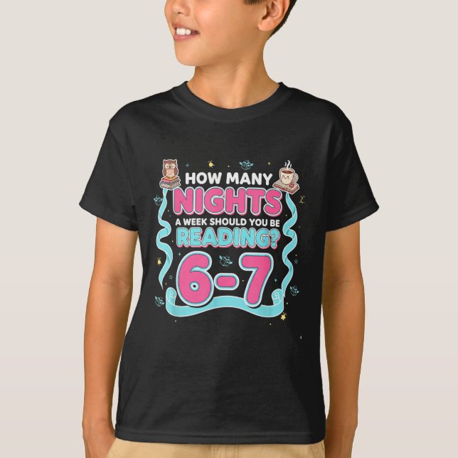 Reading 67 Meme Englieacher Funny 67 Book Lover Hu T-Shirt (Front)