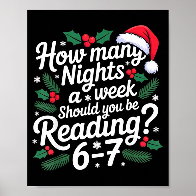 Reading 67 Meme Englieacher Funny 67 Christmas  Poster (Front)