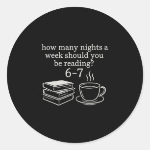 Reading 67 Meme English Teacher Funny 67 Book Love Classic Round Sticker