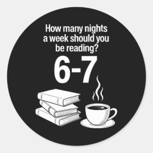 Reading 67 Meme English Teacher Funny Book Lover Classic Round Sticker