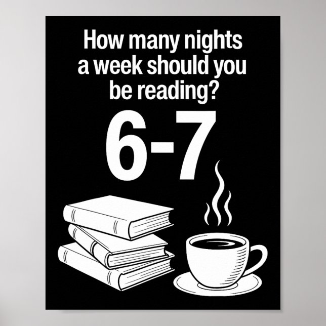 Reading 67 Meme English Teacher Funny Book Lover  Poster (Front)