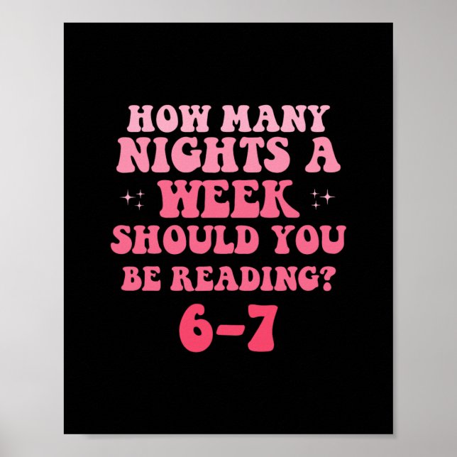 Reading 67 Meme English Teacher Funny Six Sevene R Poster (Front)
