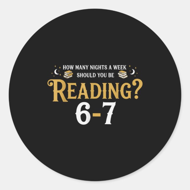 Reading 67 Meme Teacher School Librarian Englieach Classic Round Sticker (Front)