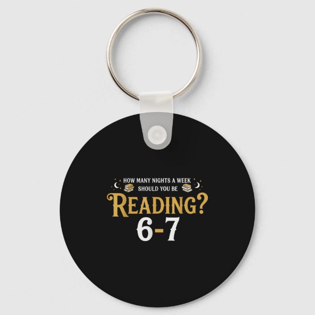 Reading 67 Meme Teacher School Librarian Englieach Keychain (Front)