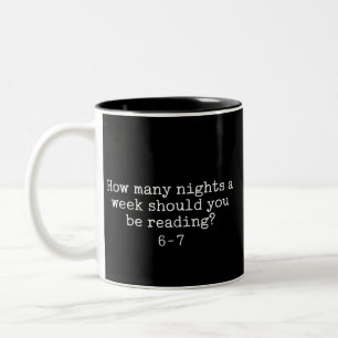 Reading 6-7 Funny Teacher School Librarian English Two-Tone Coffee Mug