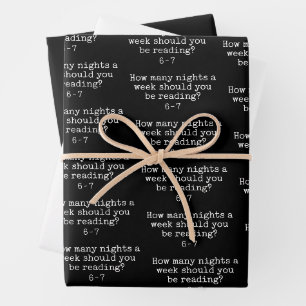Reading 6-7 Funny Teacher School Librarian English Wrapping Paper Sheets