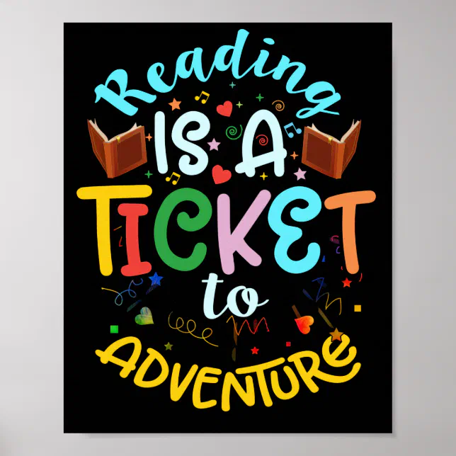Reading Adventure Library Student Teacher Book Poster | Zazzle