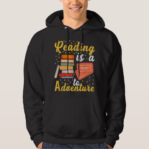 Reading Adventure Library Student Teacher Book Sch Hoodie
