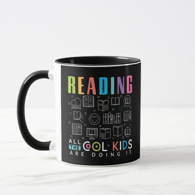 Reading all the cool kids are doing it book lovers mug (Left)