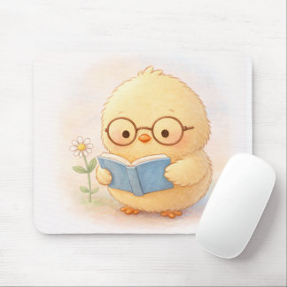Reading Alma Chick Cute Mouse Pad