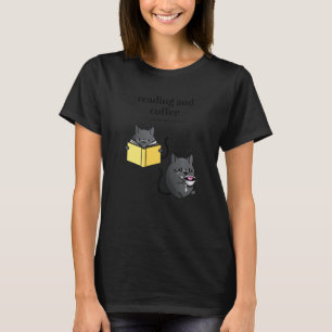 Reading and Coffee Because Murder is Wrong Black T T-Shirt