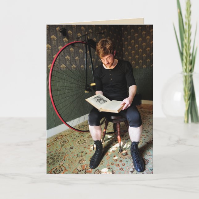 Reading and thinking—Victorian quote Card (Front)