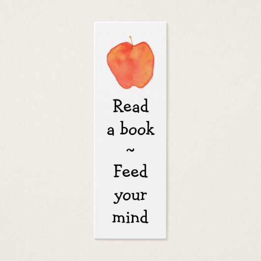 Reading Apple Mini Bookmark - (Front)