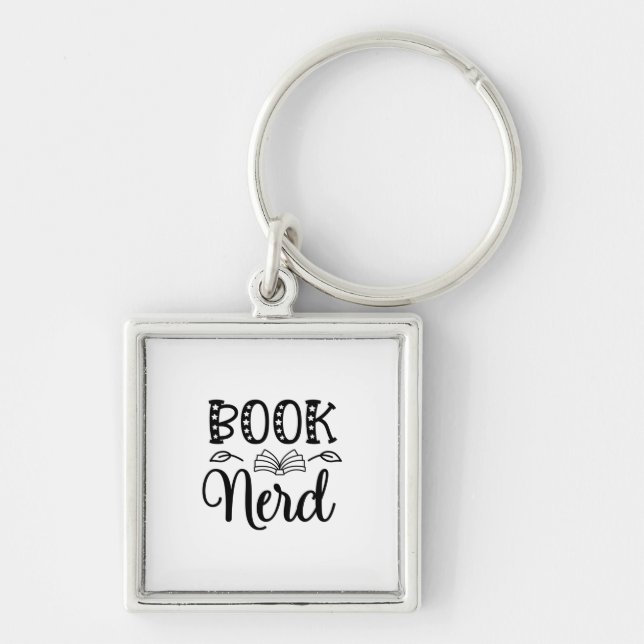 Reading Art Book Nerd Keychain (Front)