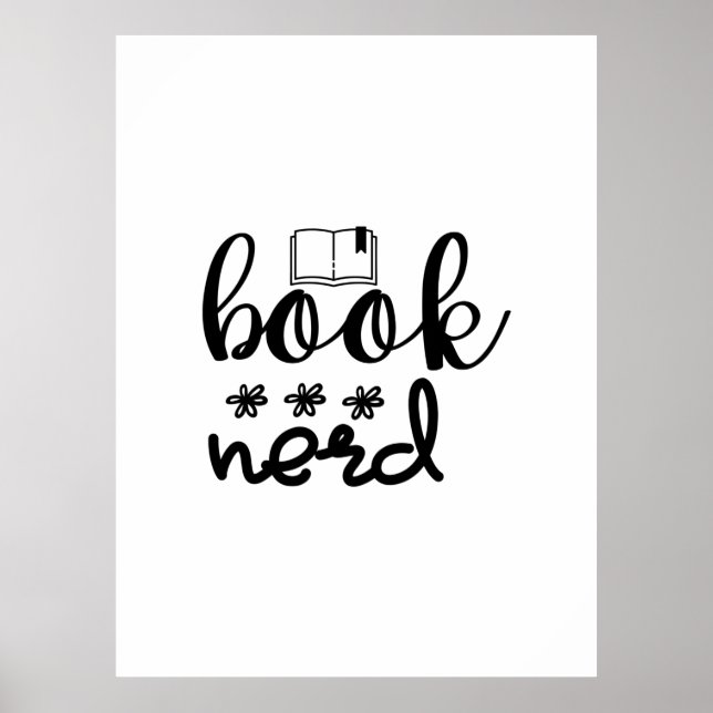 Reading Art Book Nerd Poster (Front)