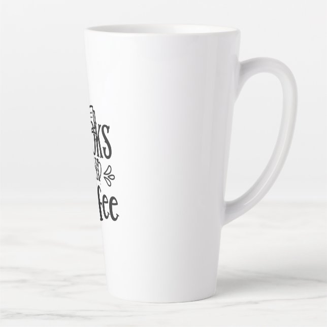 Reading Art Books And Coffee Latte Mug (Right)