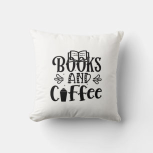 Reading Art Books And Coffee Throw Pillow