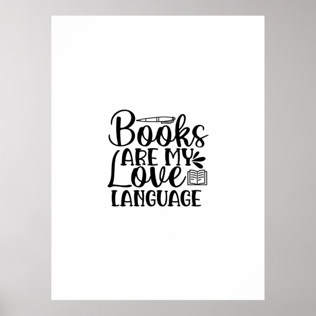 Reading Art Books Are My Love Language Poster (Front)