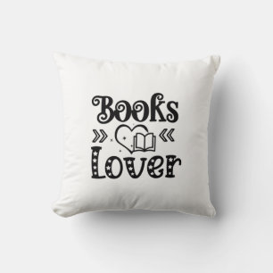Reading Art Books Lover Throw Pillow