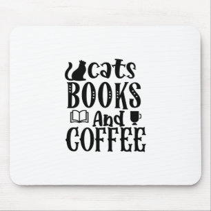 Reading Art Cats Books And Coffee Mouse Pad