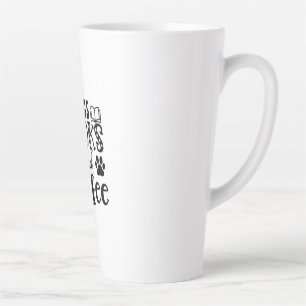 Reading Art Dogs Books And Coffee Latte Mug