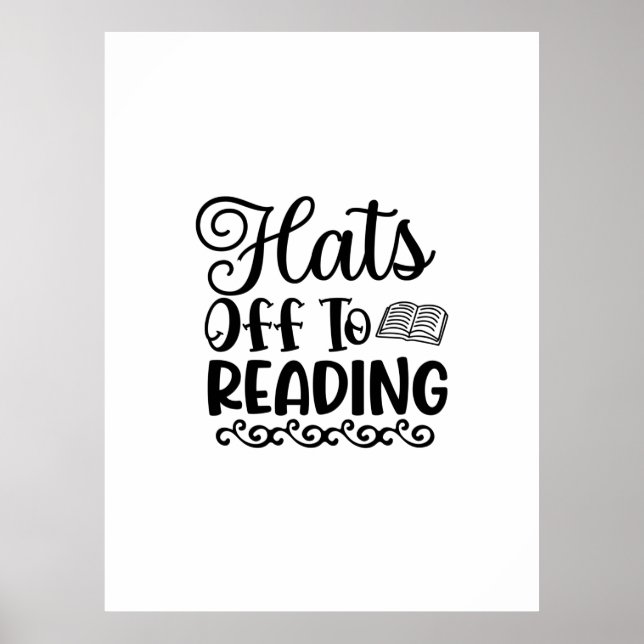 Reading Art Hats Off To Reading Poster (Front)