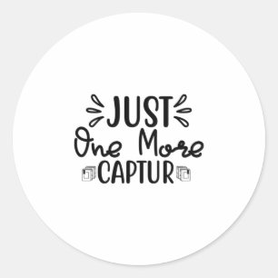 Reading Art Just One More Captur Classic Round Sticker
