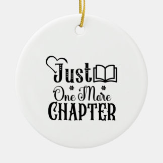 Reading Art Just One More Chapter Ceramic Ornament