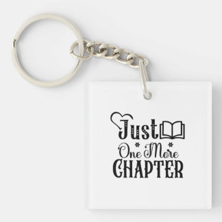Reading Art Just One More Chapter Keychain