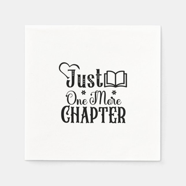 Reading Art Just One More Chapter Napkins (Front)