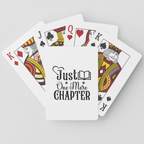 Reading Art Just One More Chapter Poker Cards
