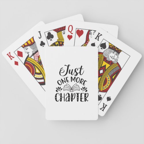 Reading Art Just One More Chapter Poker Cards