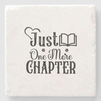 Reading Art Just One More Chapter Stone Coaster