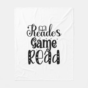 Reading Art Reades Game Read Fleece Blanket