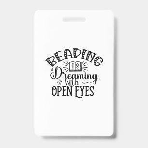 Reading Art Reading Is Dreaming With Open Eyes Badge
