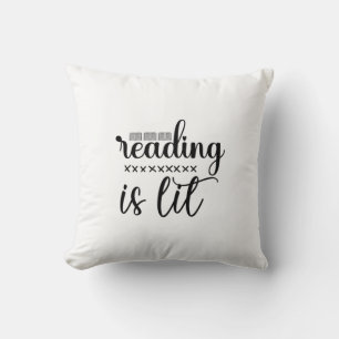 Reading Art Reading Is Lit Throw Pillow