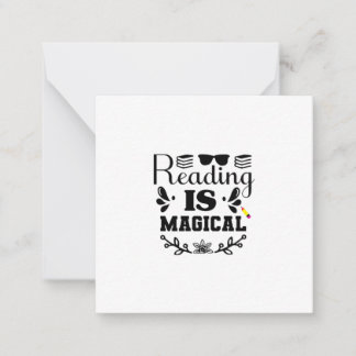 Reading Art Reading Is Magical Note Card