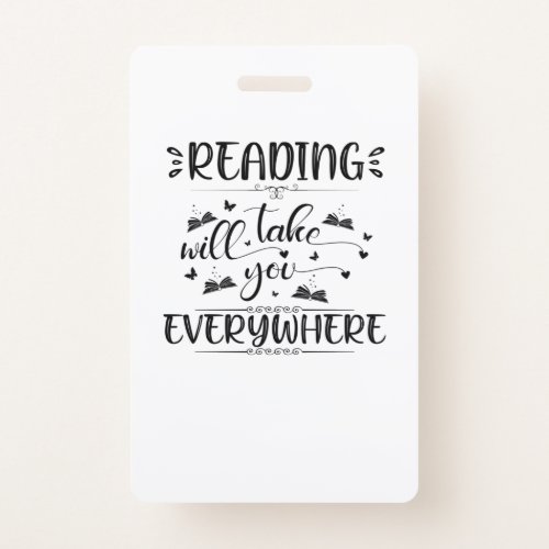 Reading Art Reading Will Take You Everywhere Badge