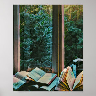 Reading artwork gift poster