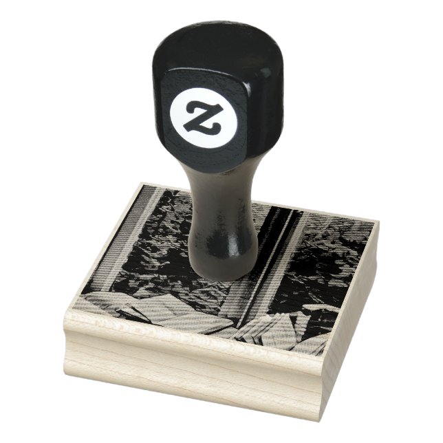 Reading artwork gift rubber stamp (Stamp)