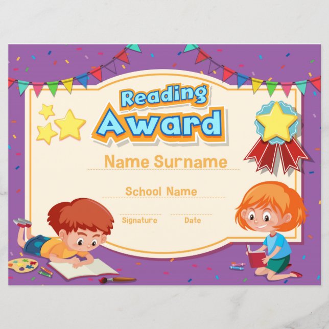 Reading Award (Front)
