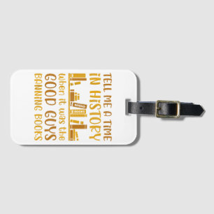 Reading Banned Books Reader Read Banned Books For Luggage Tag