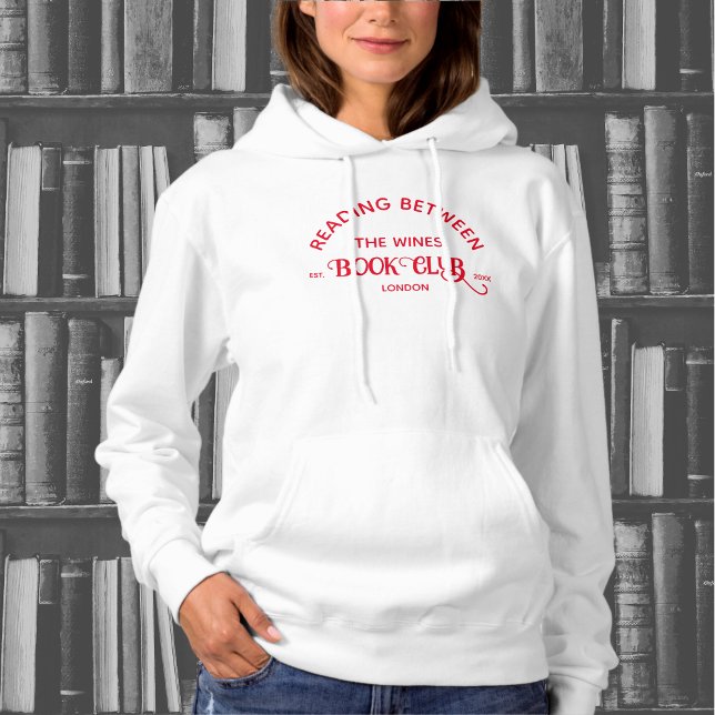 Reading Between The Wines Book Club Red Crest Hoodie (Creator Uploaded)
