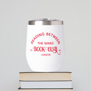 Reading Between The Wines Book Club Red Crest Thermal Wine Tumbler