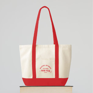 Reading Between The Wines Book Club Red Crest Tote Bag