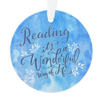 Reading Book Club Christmas Holiday Ornament