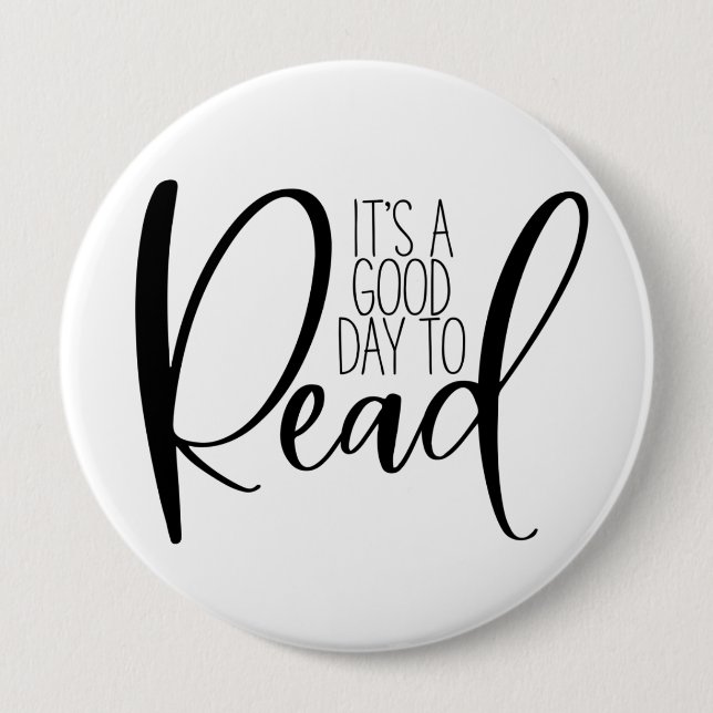 Reading Book Lover Button (Front)